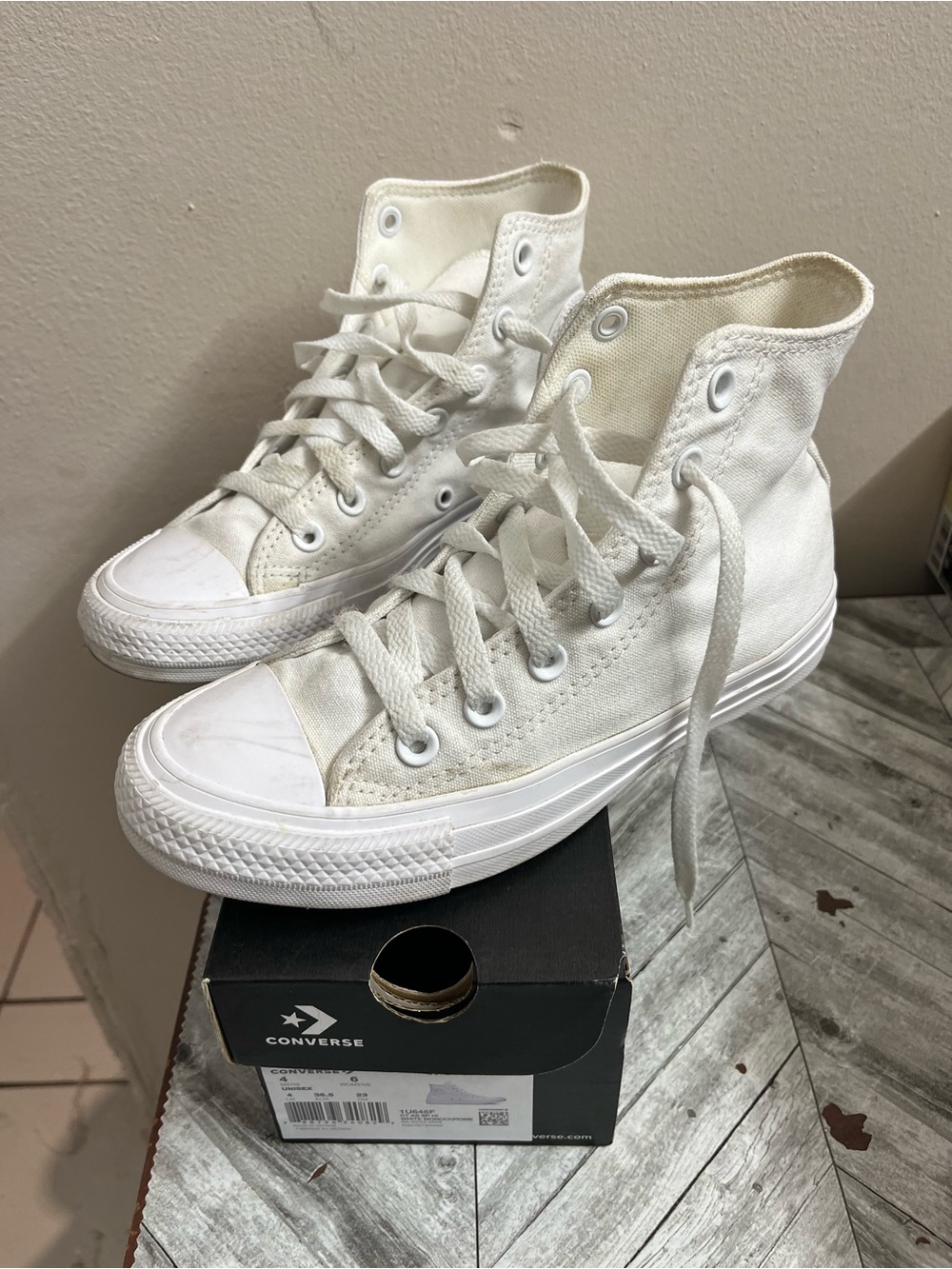Converse White High-Top Canvas Sneakers